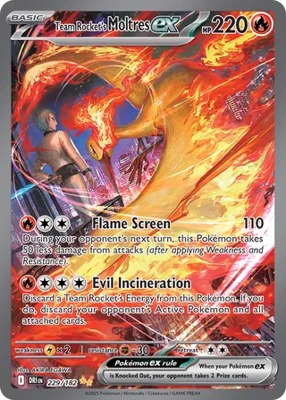 Team Rocket's Moltres ex (Destined Rivals 229/182)